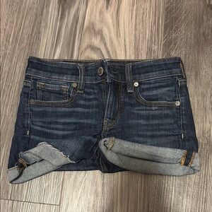 American Eagle Outfitters Blue Jean Shorts Mid-Thigh Cutoff
